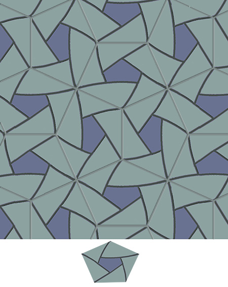 pentagonal tiling with imaged tile